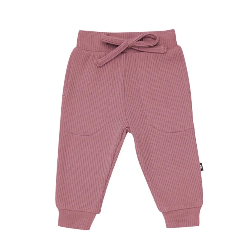 Kyte Baby Ribbed Jogger Pant In Dusty Rose Size 6-12 Months NWT
